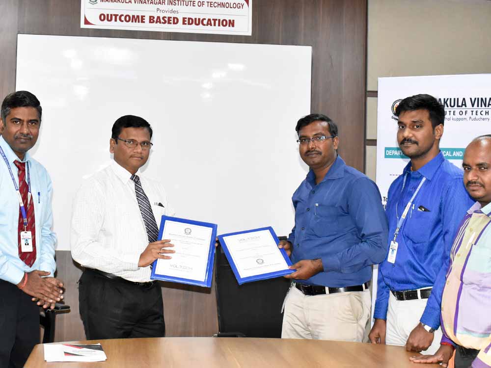 Signing MoU with Voltech Engg