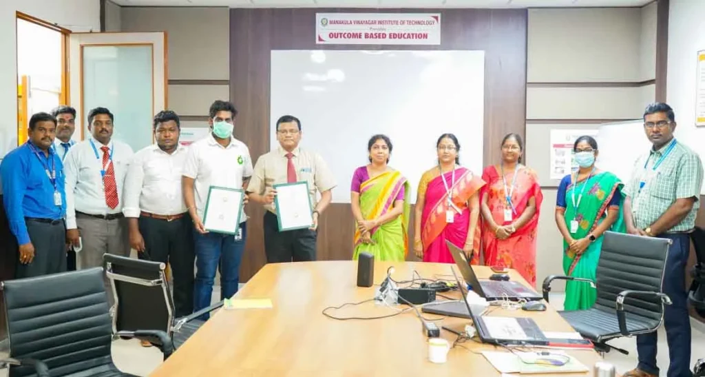 Department of Robotics and Automation sign a MoU with Exor Robotics Pvt Ltd on 07.01.2022
