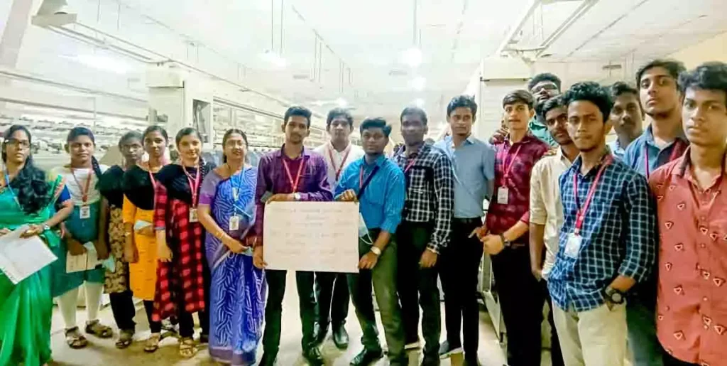 Department of Robotics and Automation Students has visited Pondicherry CO-OP Spinning Mills Ltd